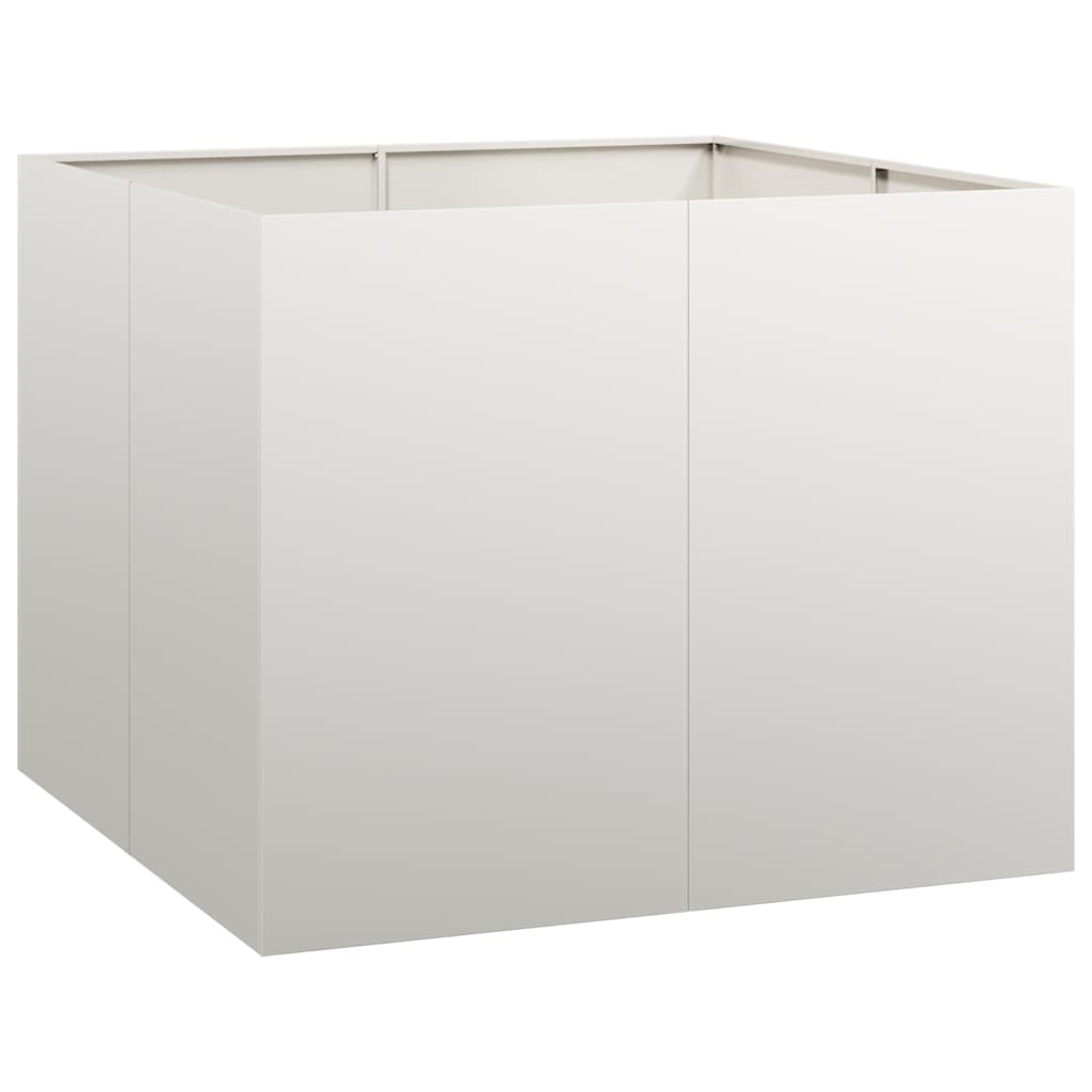 Vidaxl plantenbak 100x100x80 cm roestvrij staal
