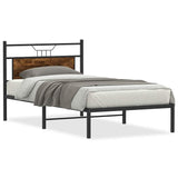 Vidaxl bedframe zonder matras hout gerookt eikenkleurig 100x200 cm
