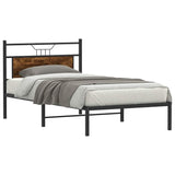 Vidaxl bedframe zonder matras hout gerookt eikenkleurig 100x200 cm