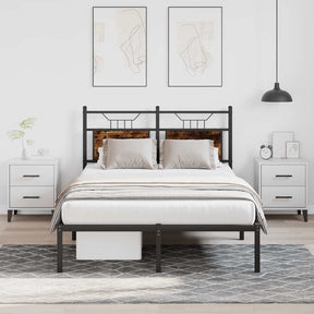 Vidaxl bedframe zonder matras hout gerookt eikenkleurig 120x190 cm