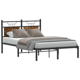 Vidaxl bedframe zonder matras hout gerookt eikenkleurig 120x200 cm