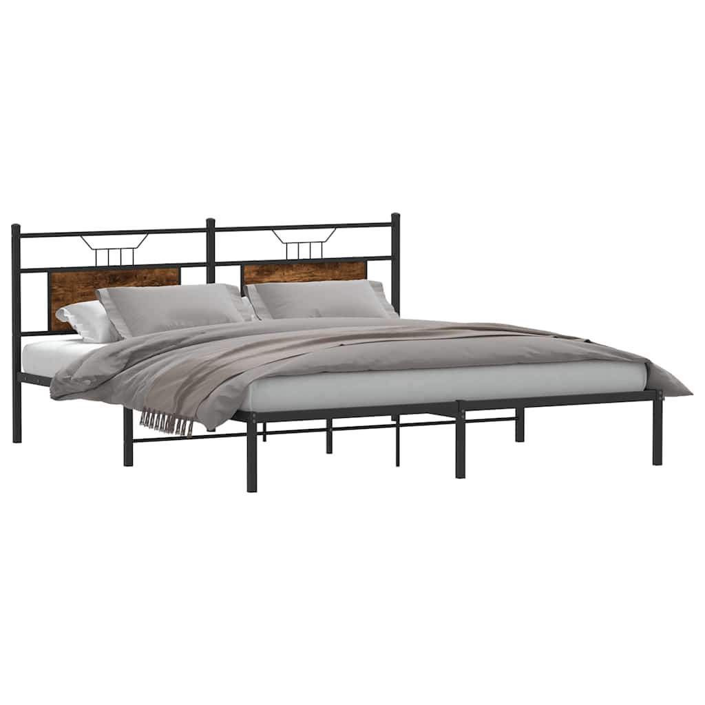 Vidaxl bedframe zonder matras hout gerookt eikenkleurig 160x200 cm