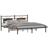Vidaxl bedframe zonder matras 183x213 cm spaanplaat gerookt eiken