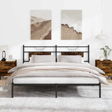 Vidaxl bedframe zonder matras 183x213 cm spaanplaat gerookt eiken