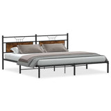 Vidaxl bedframe zonder matras 193x203 cm spaanplaat gerookt eiken