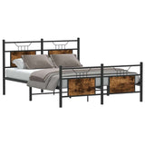 Vidaxl bedframe zonder matras hout gerookt eikenkleurig 140x190 cm