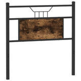 Vidaxl vervangend hoofdbord 80 cm en staal gerookt eikenkleurig