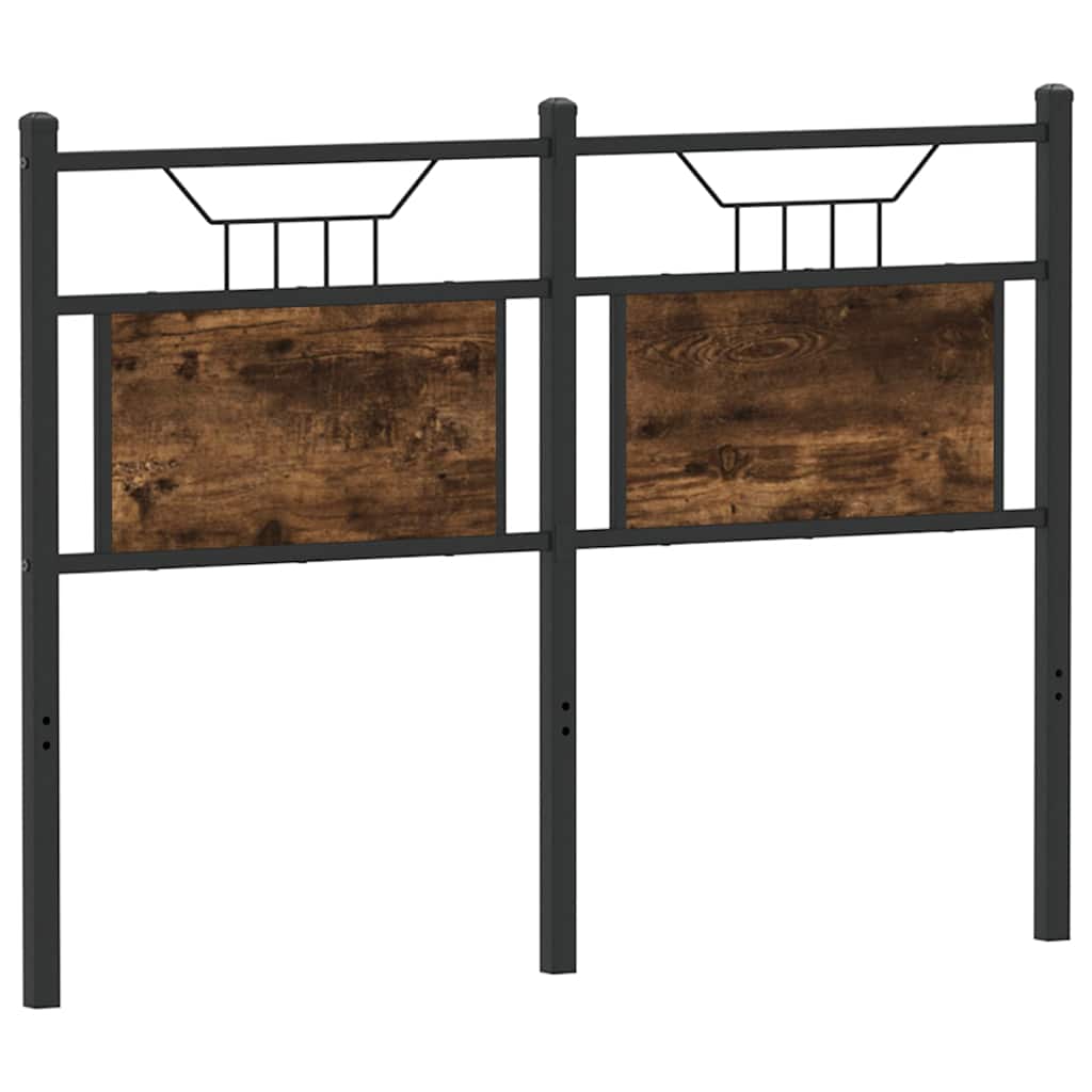 Vidaxl vervangend hoofdbord 120 cm en staal gerookt eikenkleurig