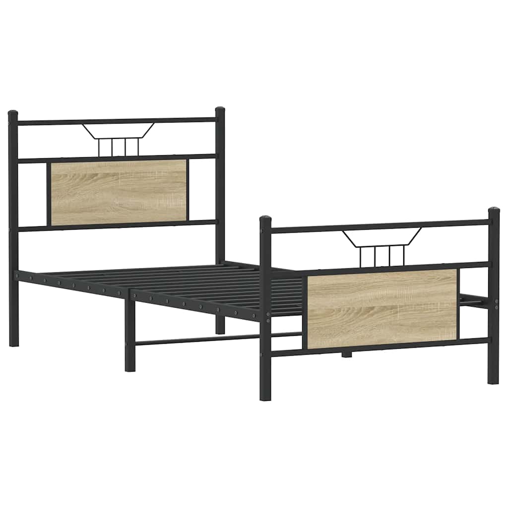 Vidaxl bedframe zonder matras hout sonoma eikenkleurig 90x200 cm