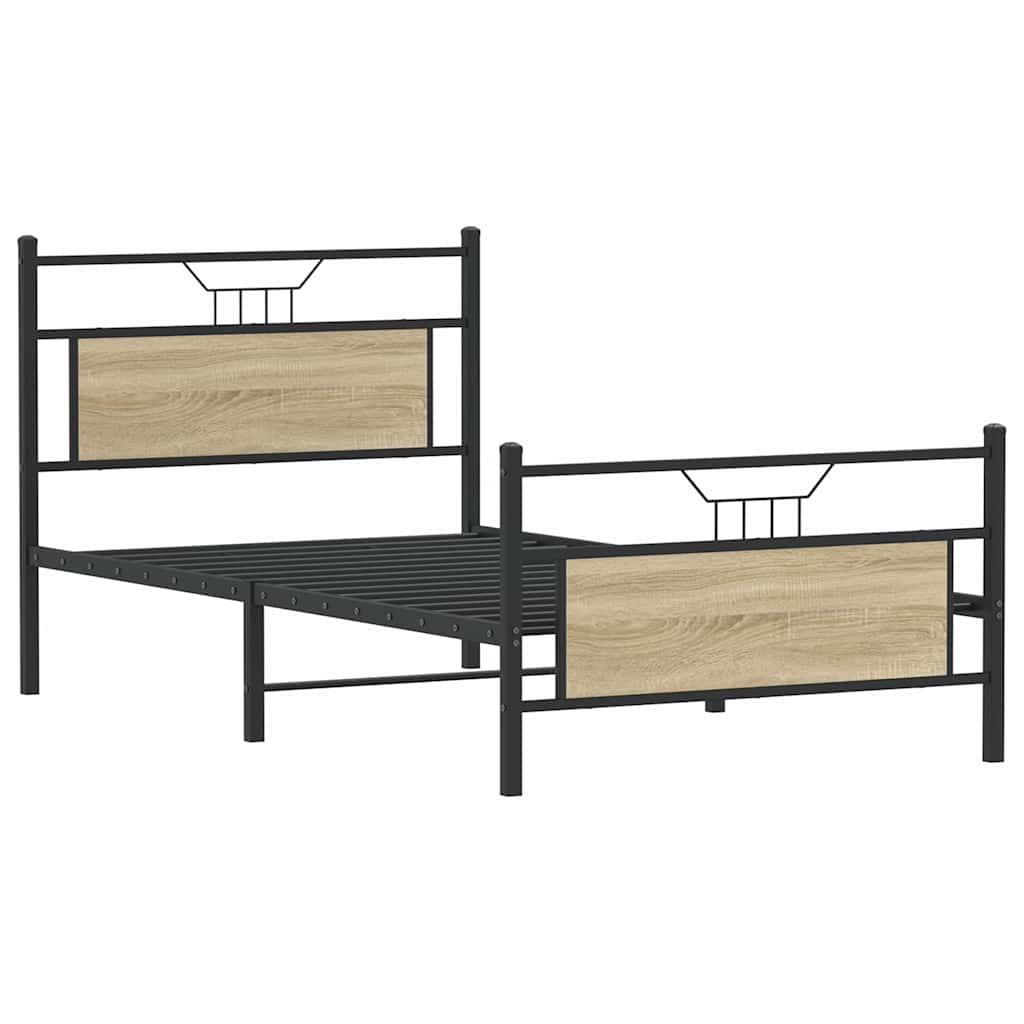 Vidaxl bedframe zonder matras hout sonoma eikenkleurig 100x190 cm