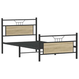 Vidaxl bedframe zonder matras 107x203cm spaanplaat sonoma eikenkleurig