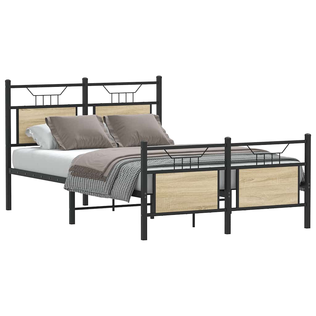 Vidaxl bedframe zonder matras hout sonoma eikenkleurig 120x190 cm