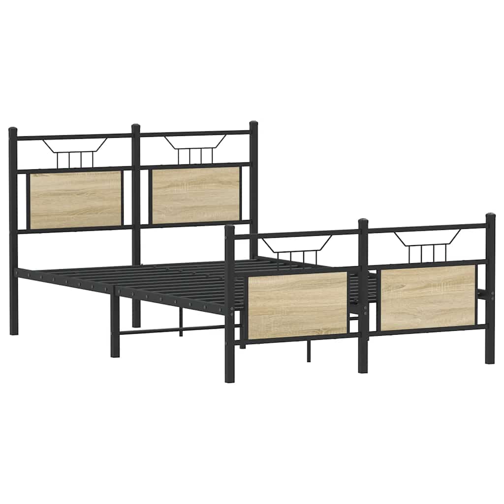 Vidaxl bedframe zonder matras hout sonoma eikenkleurig 120x200 cm