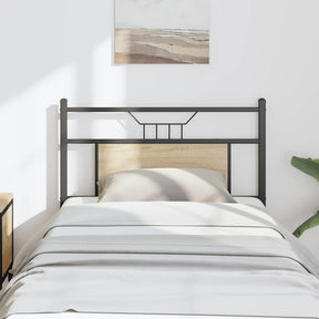 Vidaxl vervangend hoofdbord 75 cm spaanplaat sonoma eikenkleurig staal