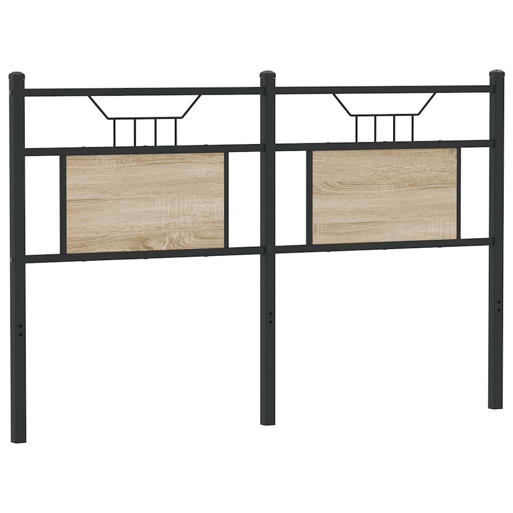 Vidaxl vervangend hoofdbord sonoma 150 cm sonoma eikenhout staal