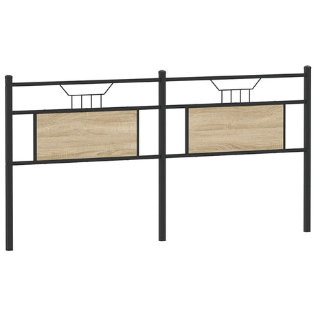 Vidaxl vervangend hoofdbord sonoma 160 cm spaanplaat en staal eikenkleurig
