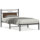 Vidaxl bedframe zonder matras bewerkt hout bruin eikenkleur 100x190 cm