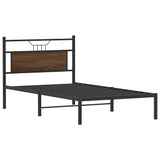 Vidaxl bedframe zonder matras bewerkt hout bruin eikenkleur 100x200 cm
