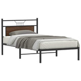 Vidaxl bedframe zonder matras 107x203 cm spaanplaat bruin eikenkleurig