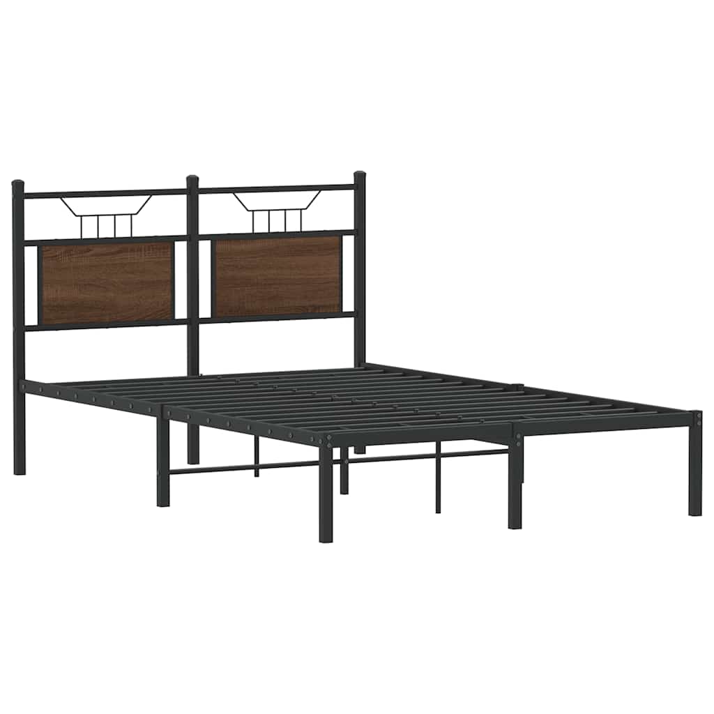 Vidaxl bedframe zonder matras bewerkt hout bruin eikenkleur 120x200 cm