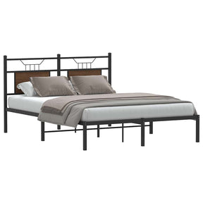 Vidaxl bedframe zonder matras bewerkt hout bruin eikenkleur 140x190 cm