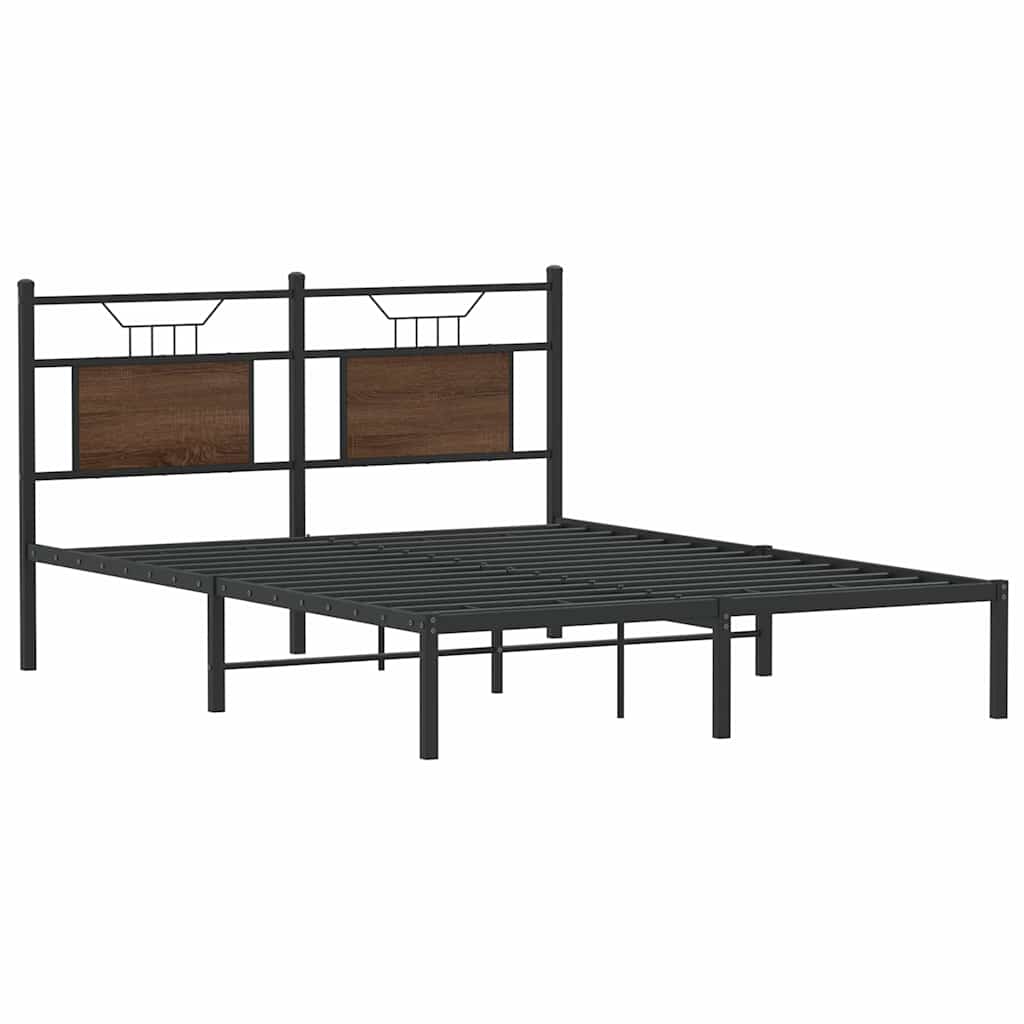 Vidaxl bedframe zonder matras bewerkt hout bruin eikenkleur 140x200 cm