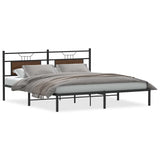Vidaxl bedframe zonder matras bewerkt hout bruin eikenkleur 183x203 cm