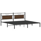 Vidaxl bedframe zonder matras 193x203 cm spaanplaat bruin eikenkleurig