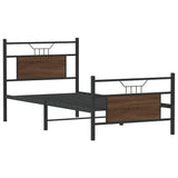 Vidaxl bedframe zonder matras bewerkt hout bruin eikenkleur 90x190 cm