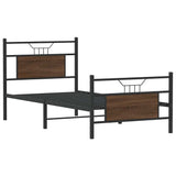 Vidaxl bedframe zonder matras bewerkt hout bruin eikenkleur 90x200 cm