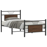 Vidaxl bedframe zonder matras bewerkt hout bruin eikenkleur 90x200 cm