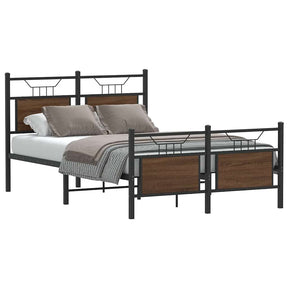 Vidaxl bedframe zonder matras bewerkt hout bruin eikenkleur 120x200 cm