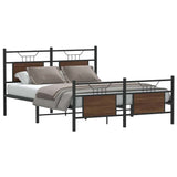 Vidaxl bedframe zonder matras bewerkt hout bruin eikenkleur 140x190 cm