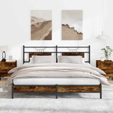 Vidaxl bedframe zonder matras hout gerookt eikenkleurig 160x200 cm