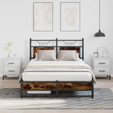 Vidaxl bedframe zonder matras hout gerookt eikenkleurig 120x200 cm