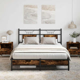 Vidaxl bedframe zonder matras hout gerookt eikenkleurig 140x190 cm