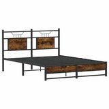 Vidaxl bedframe zonder matras hout gerookt eikenkleurig 150x200 cm