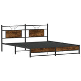 Vidaxl bedframe zonder matras hout gerookt eikenkleurig 160x200 cm