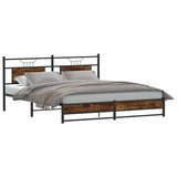 Vidaxl bedframe zonder matras hout gerookt eikenkleurig 160x200 cm