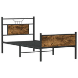 Vidaxl bedframe zonder matras hout gerookt eikenkleurig 80x200 cm