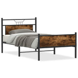 Vidaxl bedframe zonder matras hout gerookt eikenkleurig 100x190 cm