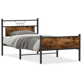 Vidaxl bedframe zonder matras spaanplaat gerookt eikenkleurig