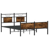 Vidaxl bedframe zonder matras hout gerookt eikenkleurig 140x190 cm