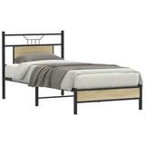 Vidaxl bedframe zonder matras hout sonoma eikenkleurig 75x190 cm