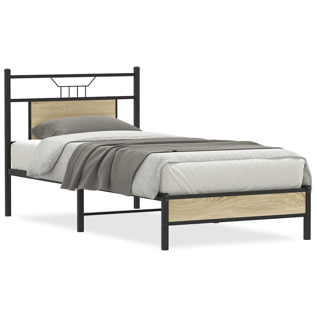 Vidaxl bedframe zonder matras hout sonoma eikenkleurig 80x200 cm