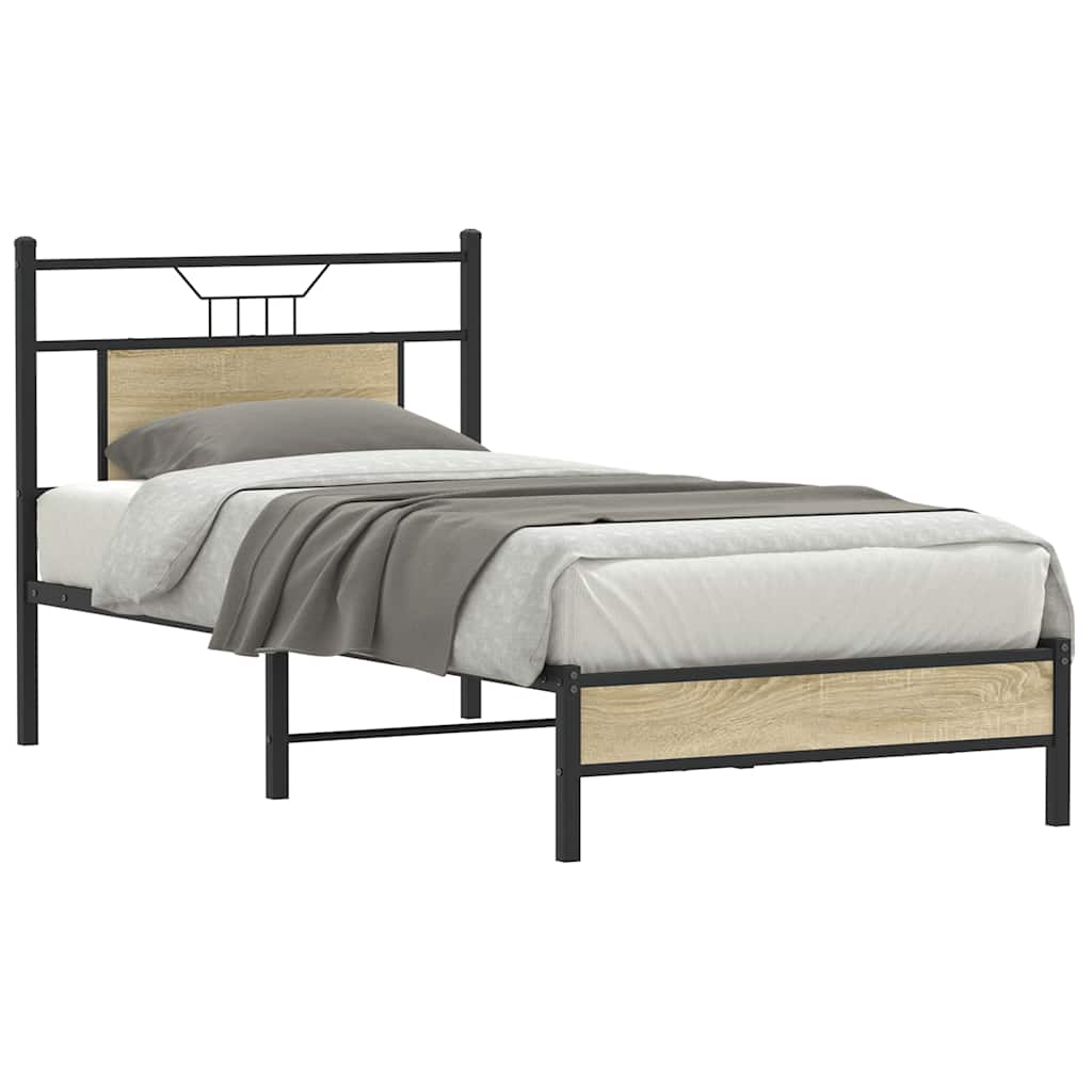 Vidaxl bedframe zonder matras hout sonoma eikenkleurig 90x200 cm