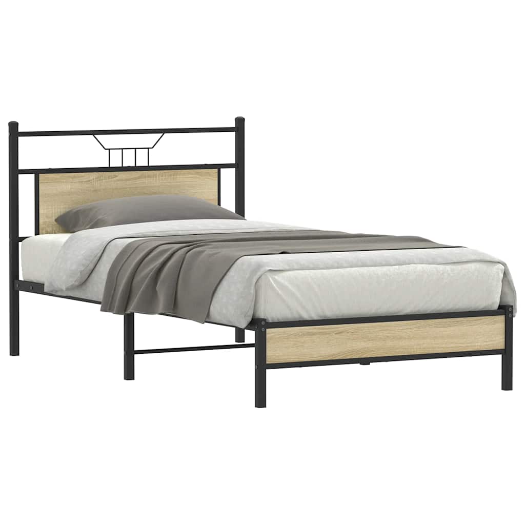 Vidaxl bedframe zonder matras hout sonoma eikenkleurig 100x190 cm
