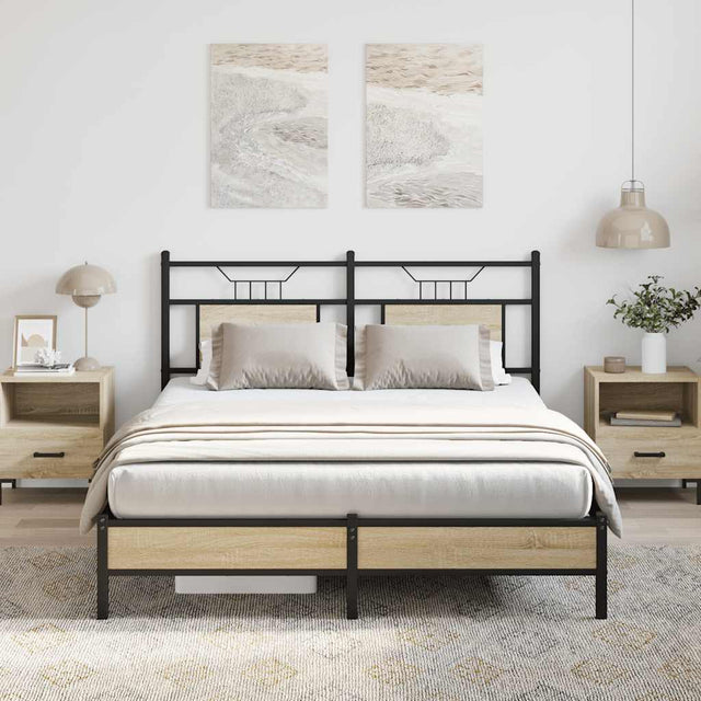 Vidaxl bedframe zonder matras hout sonoma eikenkleurig 137x190 cm