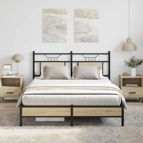 Vidaxl bedframe zonder matras hout sonoma eikenkleurig 150x200 cm