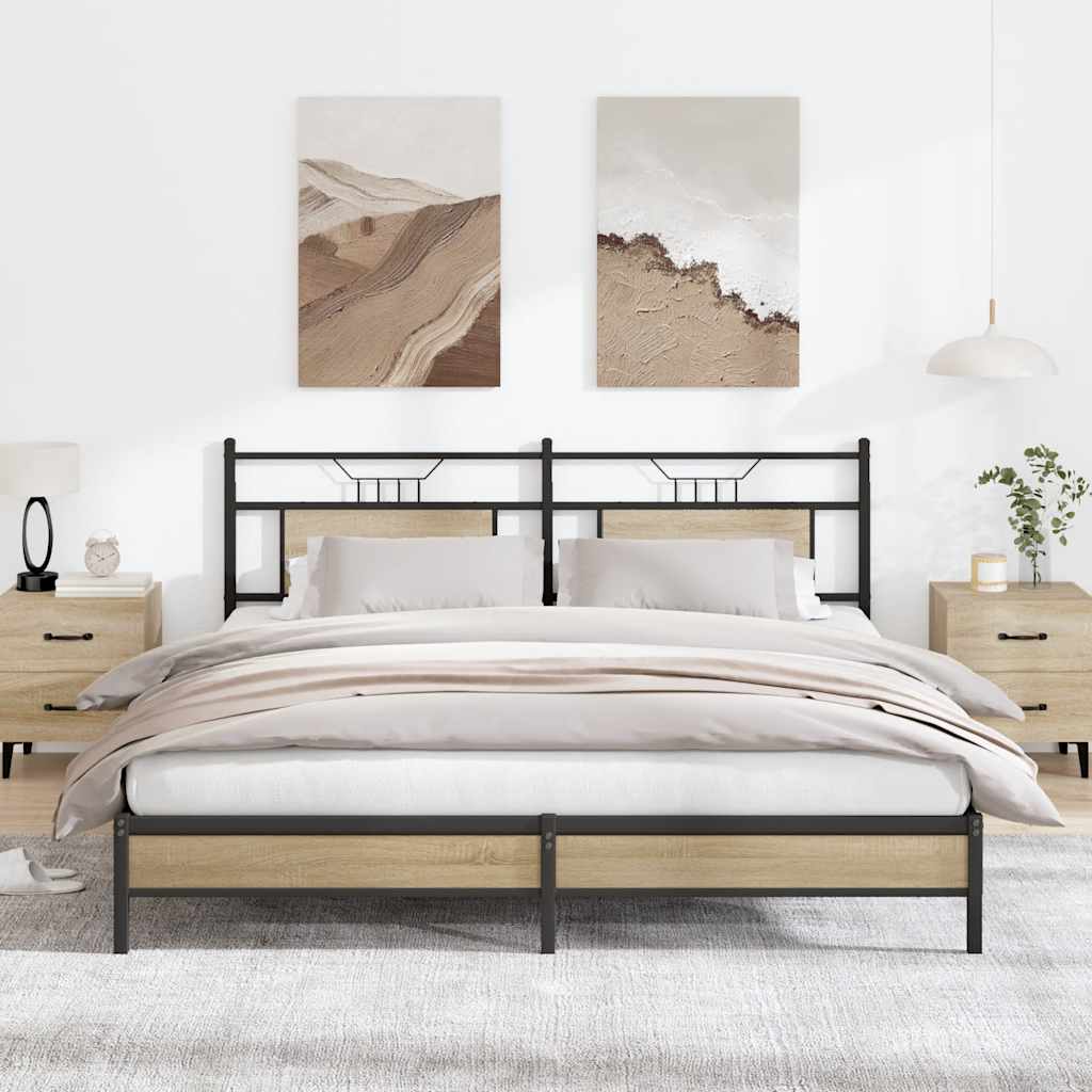 Vidaxl bedframe zonder matras hout sonoma eikenkleurig 160x200 cm